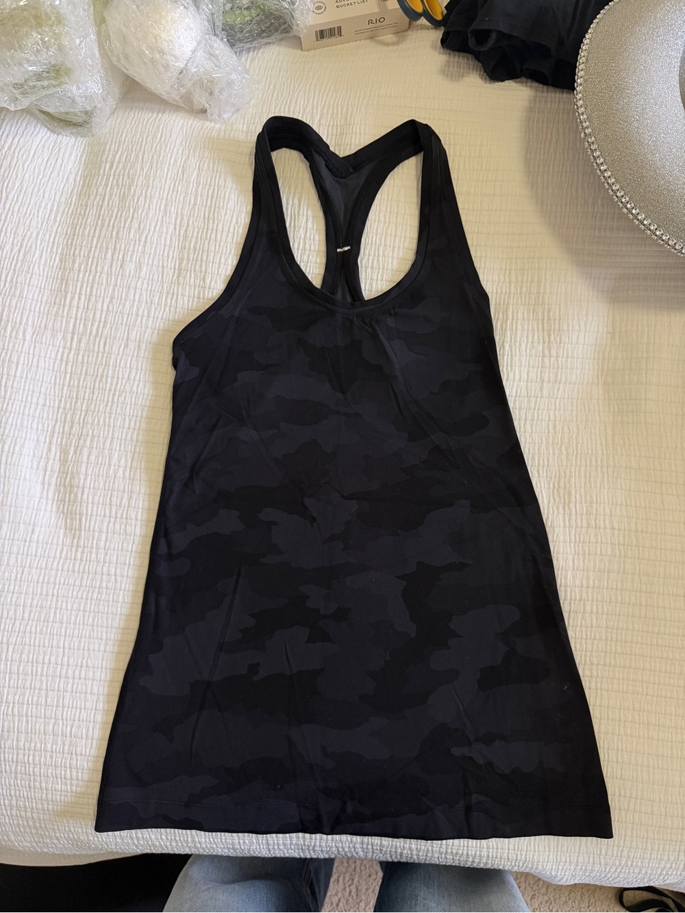 lululemon athletica Black Camo Racerback Tank Top